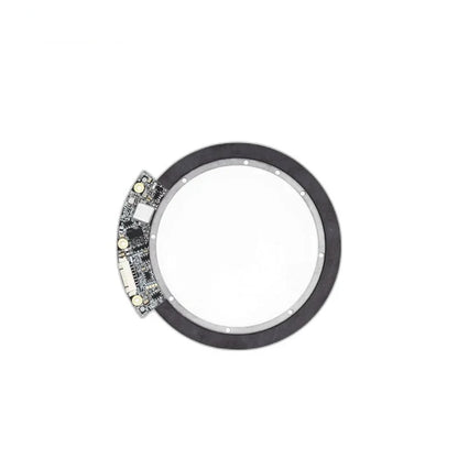 ZeroErr eCoder65 magnetic encoder with a black circular ring and curved circuit board mounted alongside.
