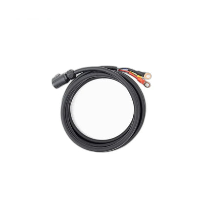 Coiled black ZeroErr eLine cable with a circular connector and several color-coded ring terminals.