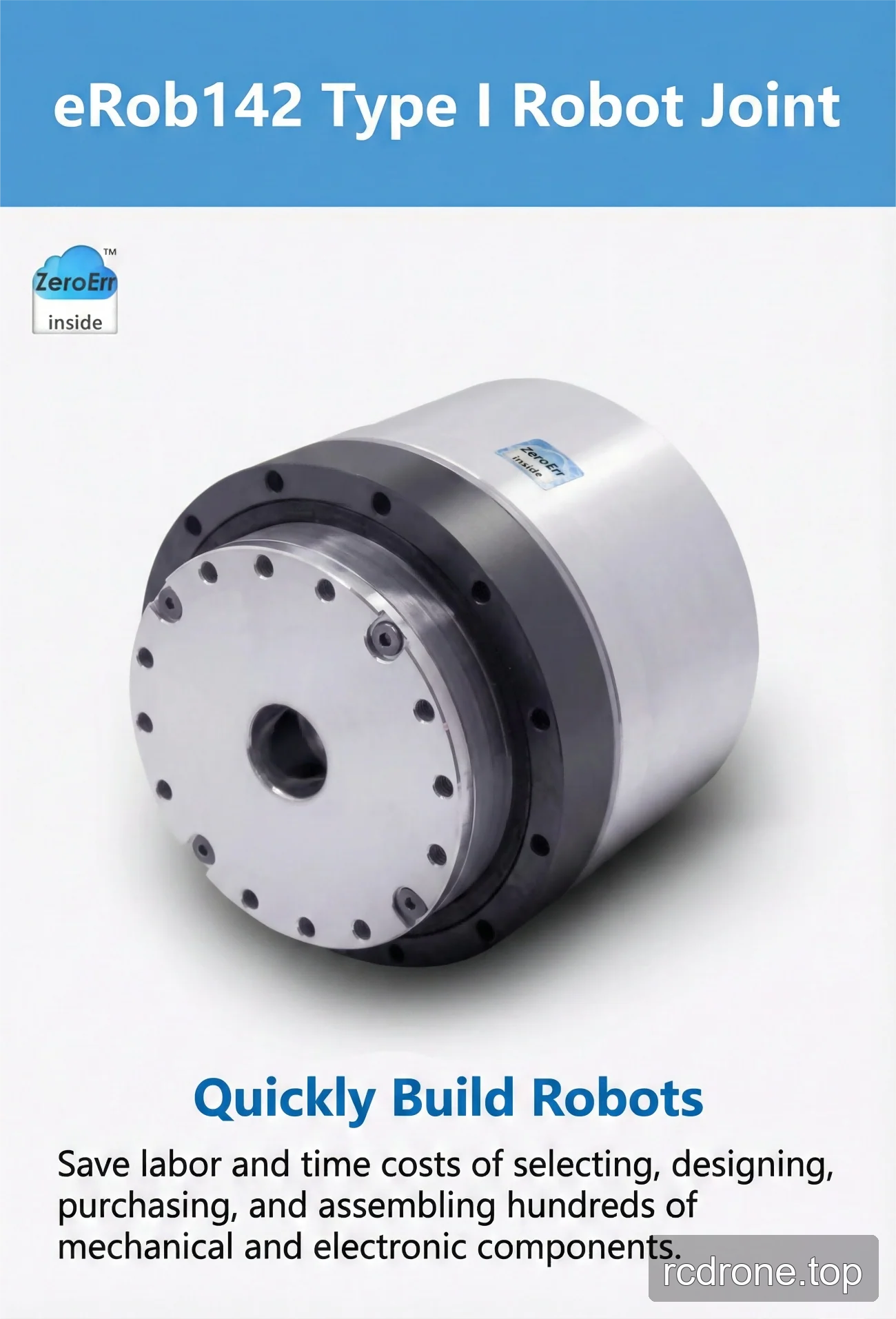 ZeroErr eRob142 Type I robot joint with cylindrical housing and front mounting face