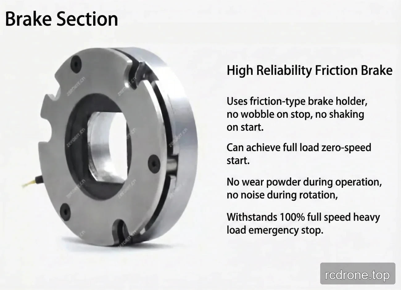 eRob142 T friction damping brake feature panel