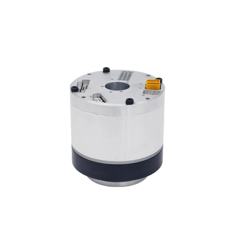 Rear angled view of the ZeroErr eRob 70 I motor showing its top connector panel and cylindrical housing.