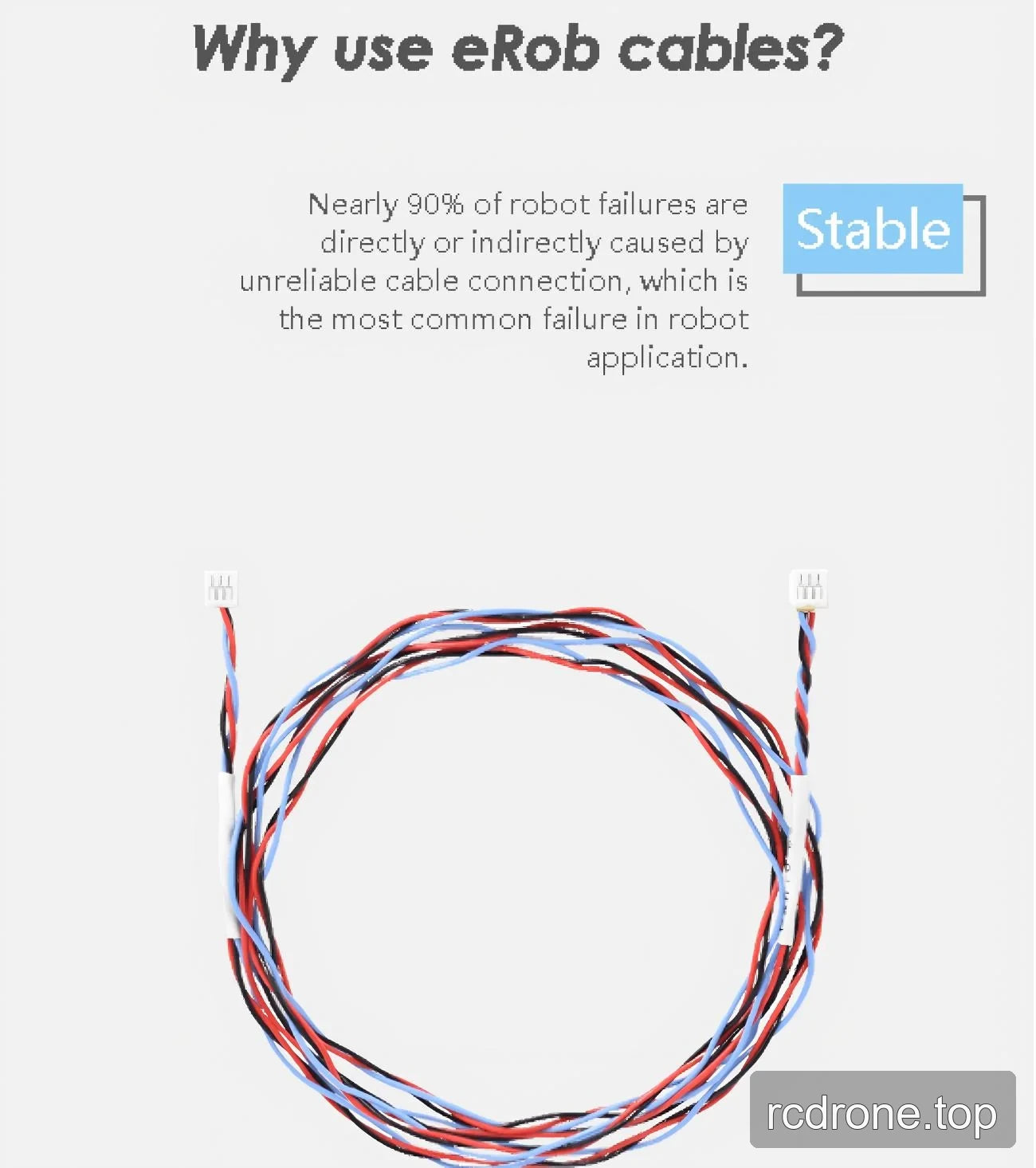 ZeroErr eRob cable assembly with end connectors