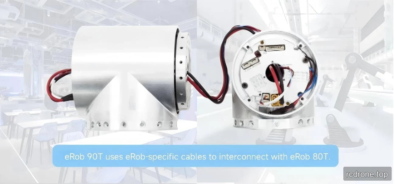 eRob cable connection between eRob 90T and eRob 80T