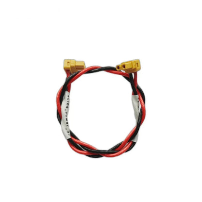 ZeroErr eRob cable arranged in a loop, showing yellow connectors and red-black twisted wiring