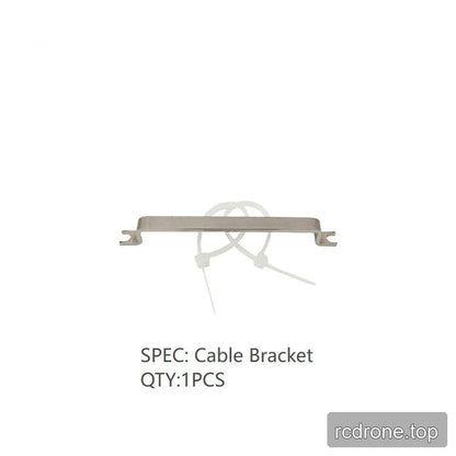 Single metal cable bracket with two white cable ties, labeled quantity 1PCS.