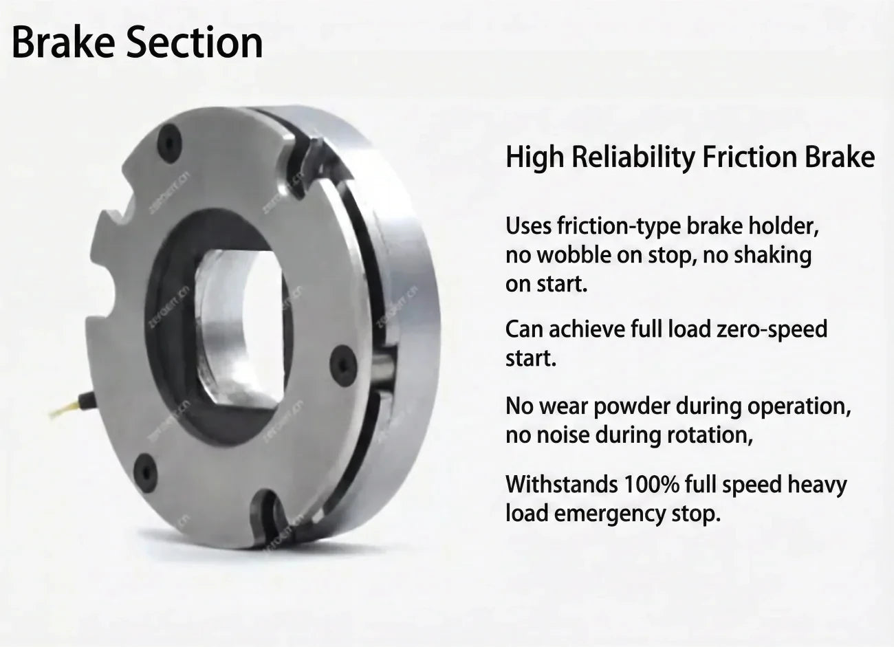 eRob110 friction brake section