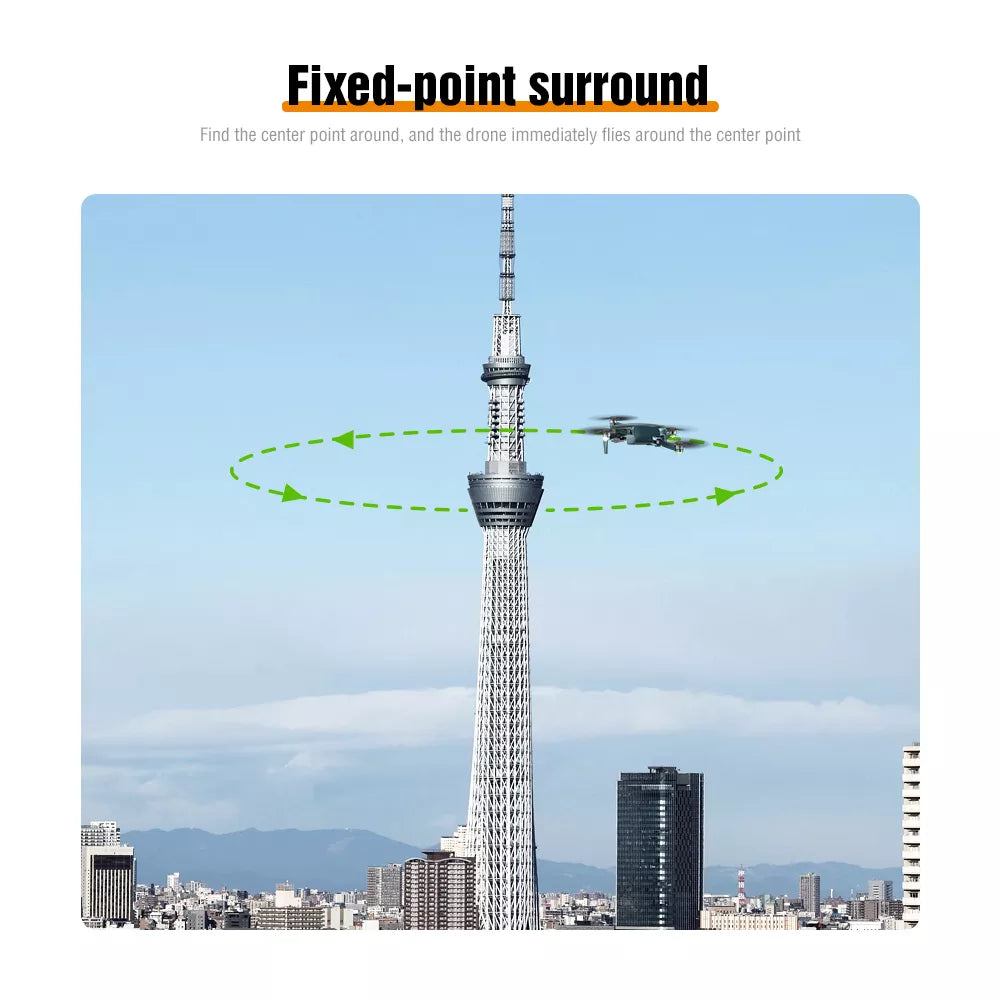 ZFR F186 Drone, the drone immediately flies around the center point around . the fixed-point surround is