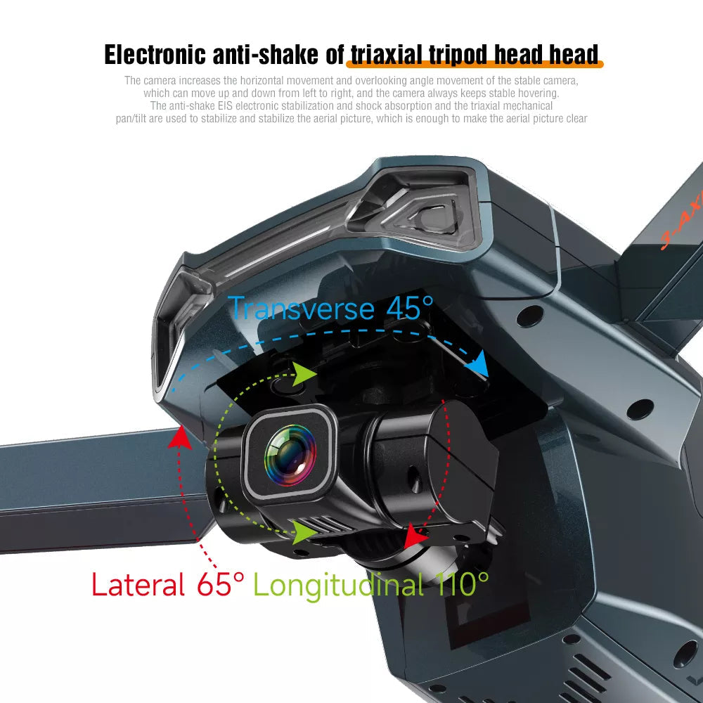 ZFR F186 Drone With 4K HD Dual Camera 3-Axis Gimbal 4Km Brushless Motor 5G WIFI GPS Quadcopter Professional Camera Drone 13 ZFR F186 Drone, the camera increases thc horizontal movement and overlooking angle movement of the stable camera .