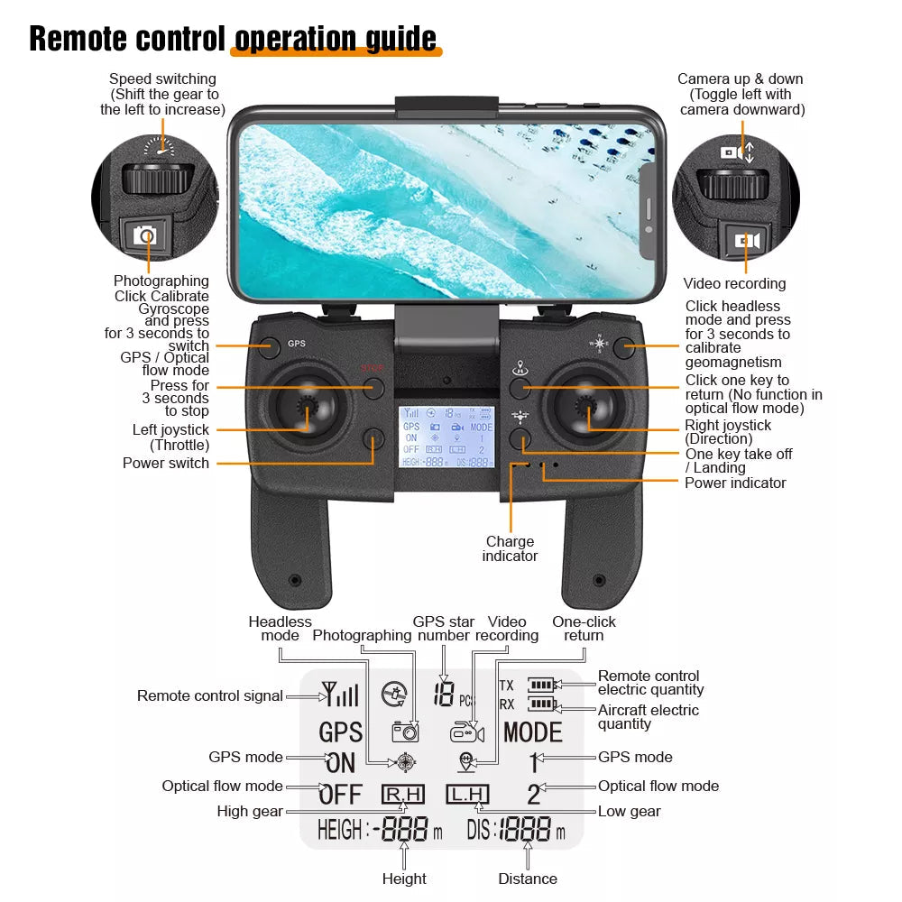 ZFR F186 Drone With 4K HD Dual Camera 3-Axis Gimbal 4Km Brushless Motor 5G WIFI GPS Quadcopter Professional Camera Drone 28 ZFR F186 Drone, IRX Aircraft electric quantity GPSI MODE GPS mode ZN GPS mode Opti