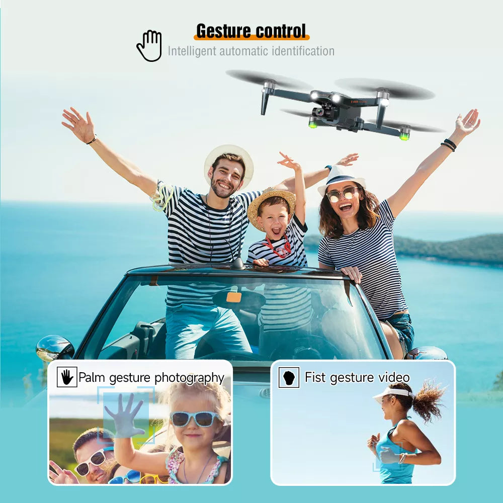 ZFR F186 Drone, Gesture control Intelligent automatic identification Palm gesture photography Fist gesture
