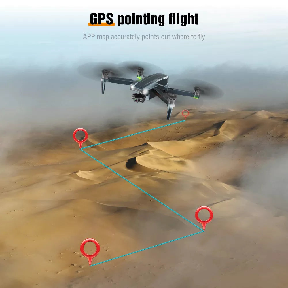 ZFR F186 Drone, GPS pointing flight APP map accurately points out where to