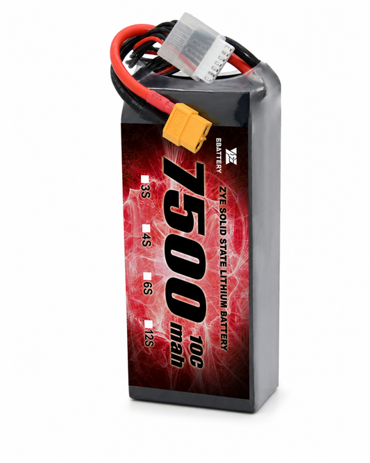 Batería LiPo de estado sólido ZYE 12S HV 47.4V 7500mAh 10C 256Wh/kg