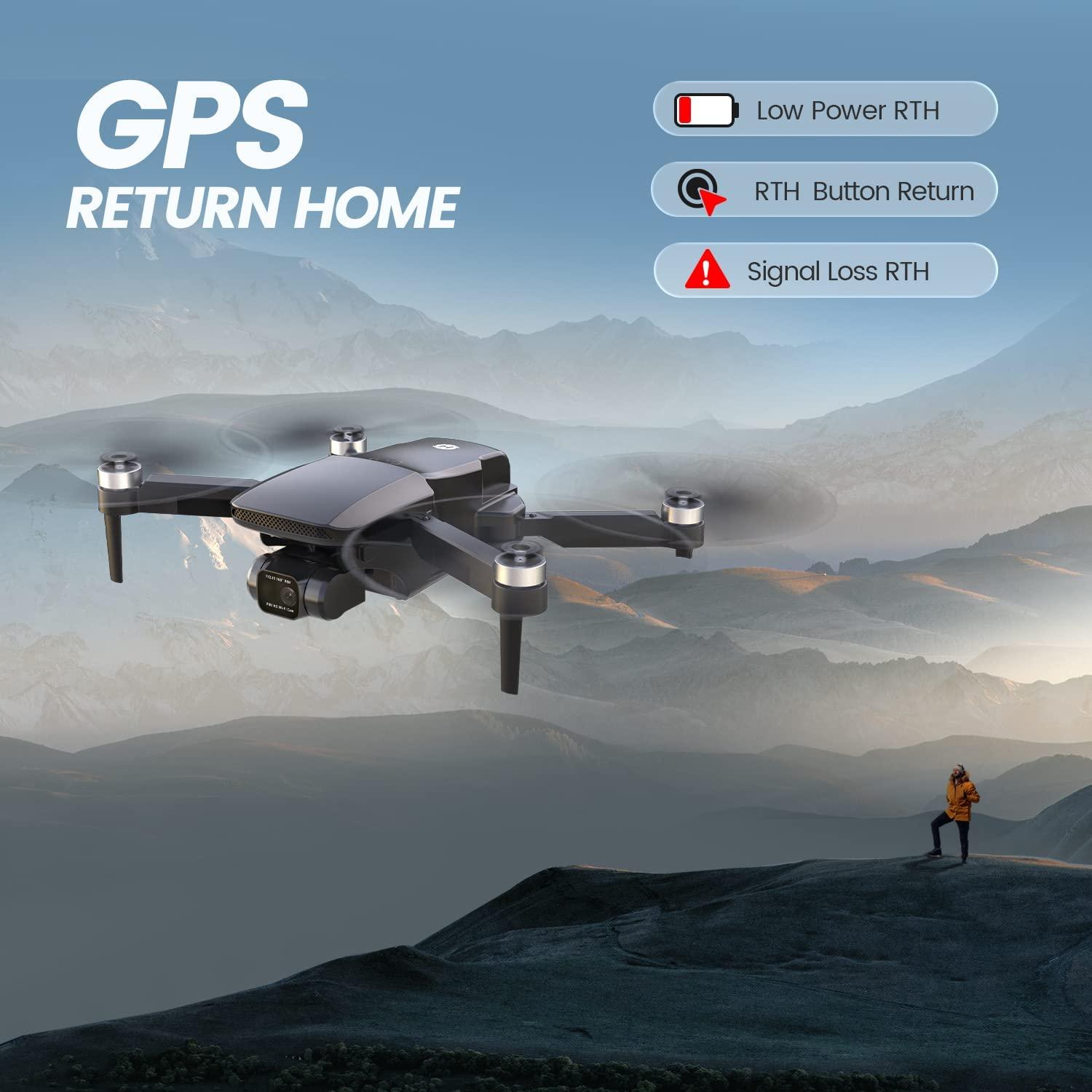 Drone con cámara para adultos 4K HD, vuelo de 15 minutos de  largo, vuelo circular, vuelo de punto de referencia, retención de altitud,  modo sin cabeza, con retorno automático, para principiantes 