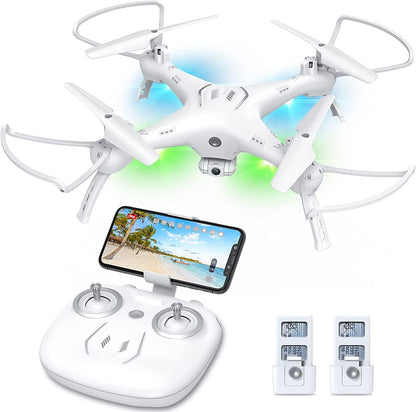 ATTOP W10 Drone - 1080P HD Drones for Adults, 120° Wide-Angle Kids Drone, Safe Design & Easy to Control with Remote/APP/Voice, 18 Mins Flight Time - RCDrone