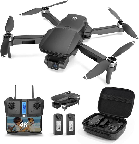 Holy Stone HS360 GPS Drone - for Adults with Rock Steady Camera 4K HD Photo 2-axis Gimbal, FPV Quadcopter for Beginners,Brushless Motor,46Mins Flight Time,Long Range,5GHz Wifi,Follow Me,Auto Return Home Professional Camera Drone - RCDrone