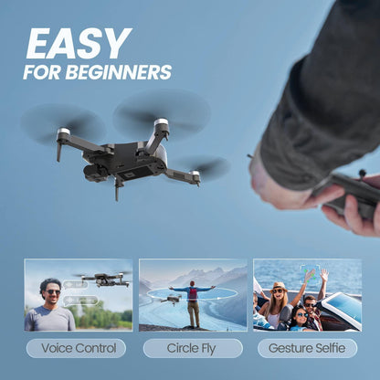 Holy Stone HS360 GPS Drone - for Adults with Rock Steady Camera 4K HD Photo 2-axis Gimbal, FPV Quadcopter for Beginners,Brushless Motor,46Mins Flight Time,Long Range,5GHz Wifi,Follow Me,Auto Return Home Professional Camera Drone - RCDrone