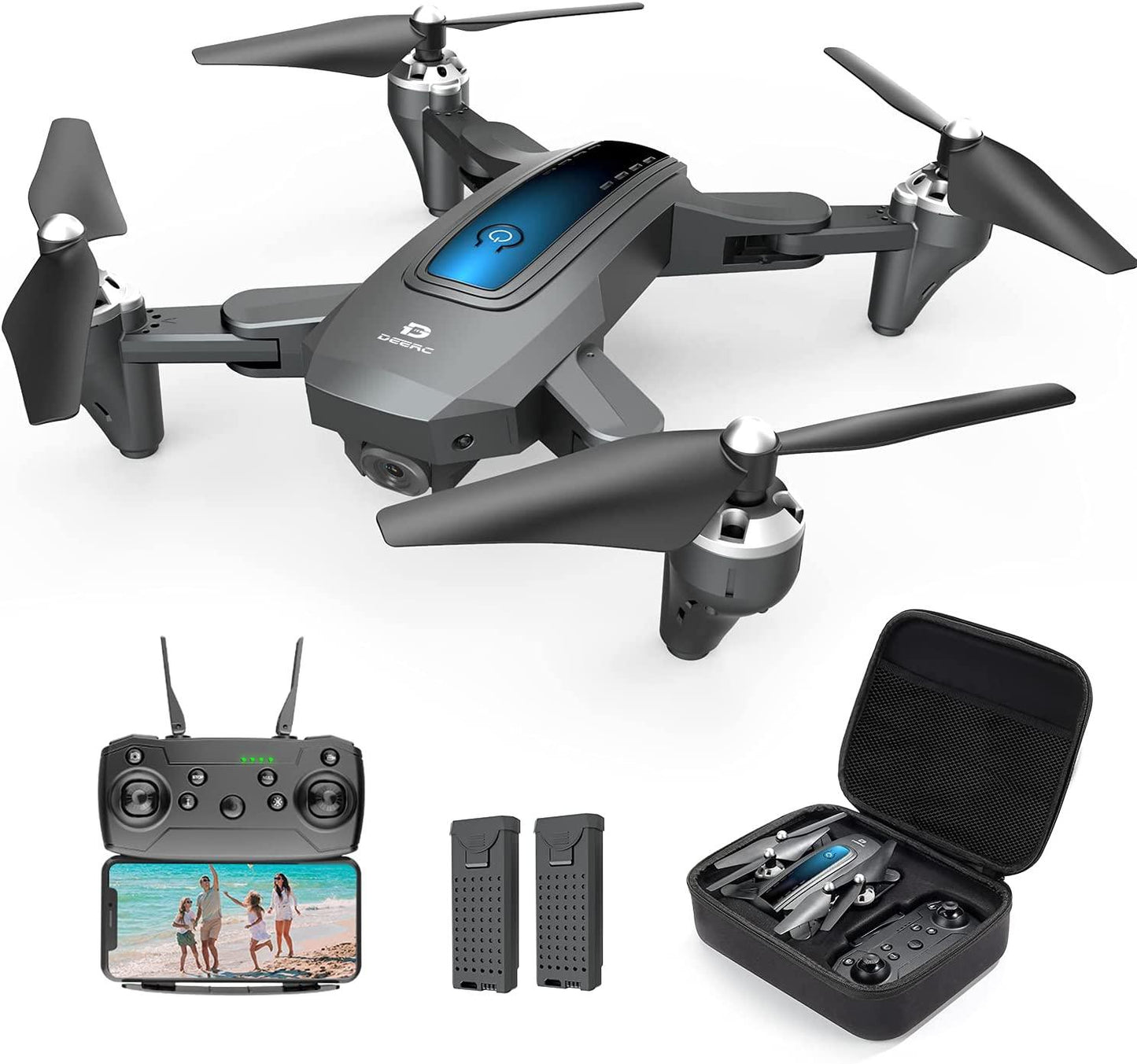 Mini drone avec caméra pour Enfants et débutants - Hélicoptère 1080p avec  longue durée