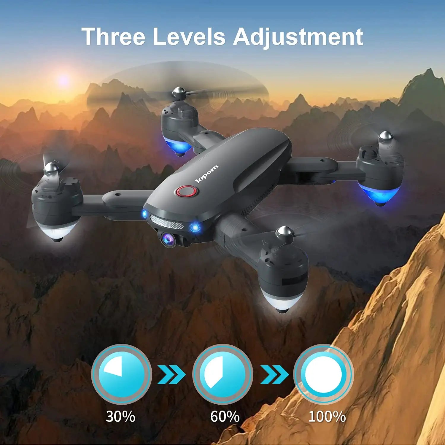 WiFi FPV RC Drone with 4K HD Camera, 40 Mins Flight Time, Foldable Drone