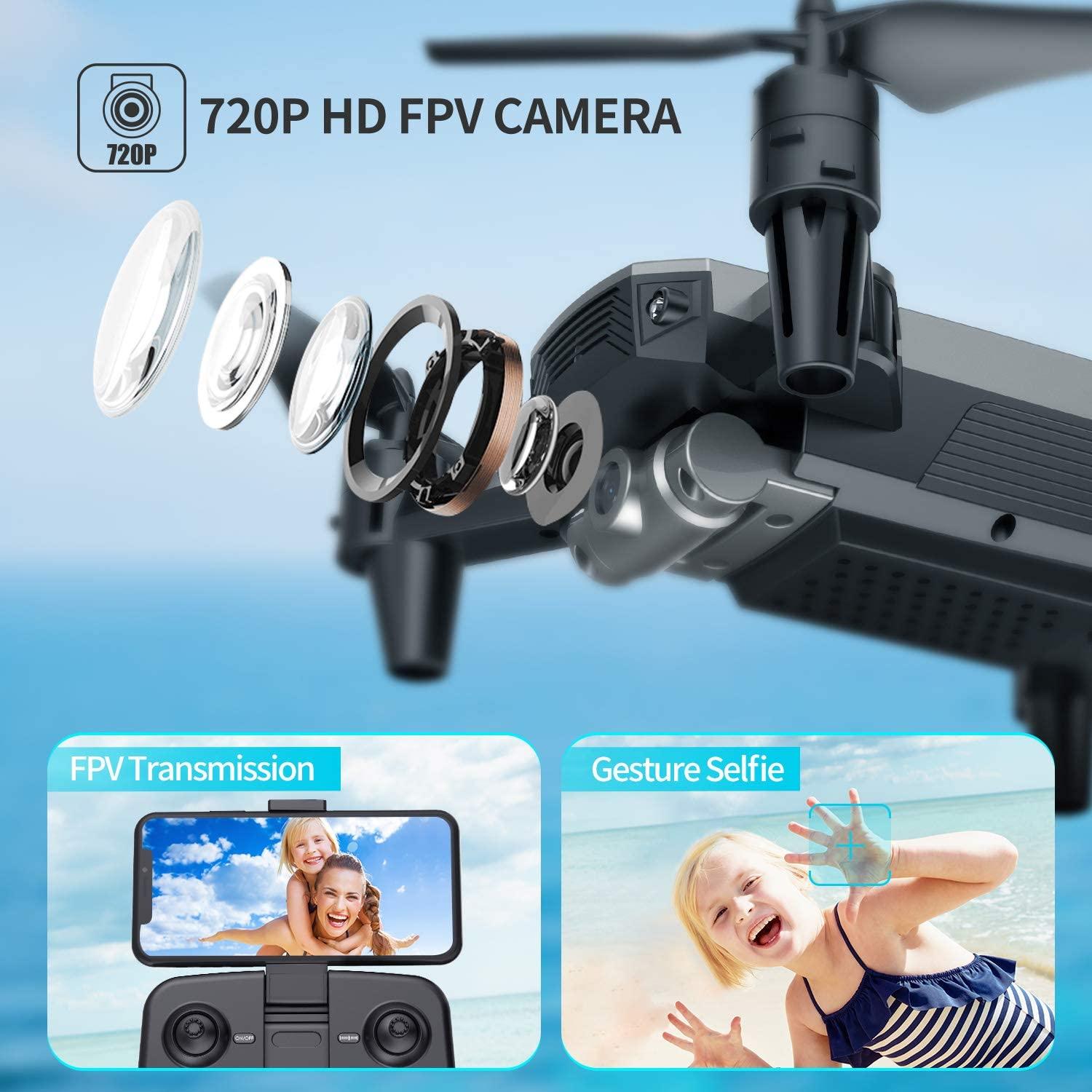 Mini Drones avec 2 Caméras 720P HD Drone pour Enfants Débutant RC I