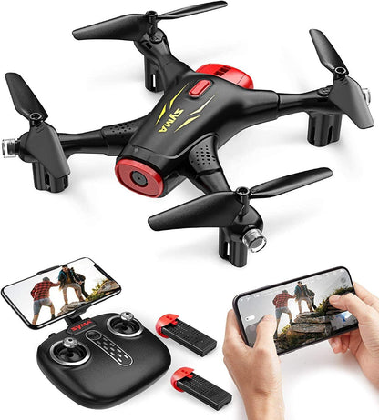 Syma X400 Mini Drone - with Camera for Adults & Kids 720P Wifi FPV Quadcopter with App Control, Altitude Hold, 3D Flip, One Key Function, Headless Mode, 2 Batteries, Easy to Fly for Beginners - RCDrone