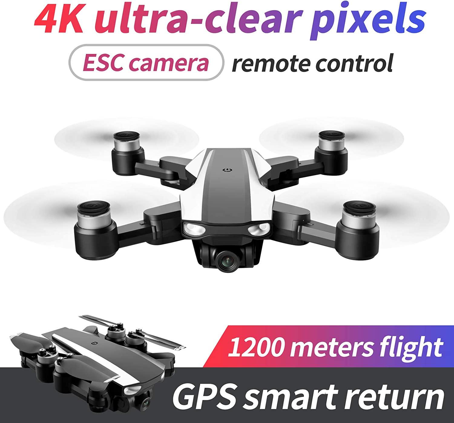 S105 PRO Drone - GPS 5G Wifi Professional 4K HD Double Camera Brushless Motor Drones Stabilier, Drone for Adult with 3 Batteries Professional Camera Drone - RCDrone
