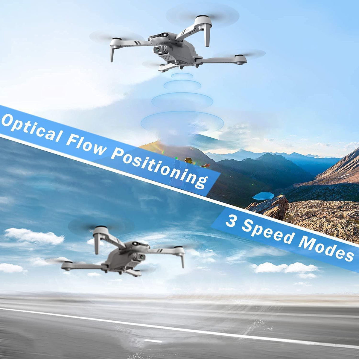 Drone RC Pliable avec Caméra HD 4K, GPS et Retour Automatique à la Maison - Quadrirotor Noir pour Adultes Drone RC Pliable avec Caméra HD 4K, GPS et Retour Automatique à la Maison - Quadrirotor Noir pour Adultes
