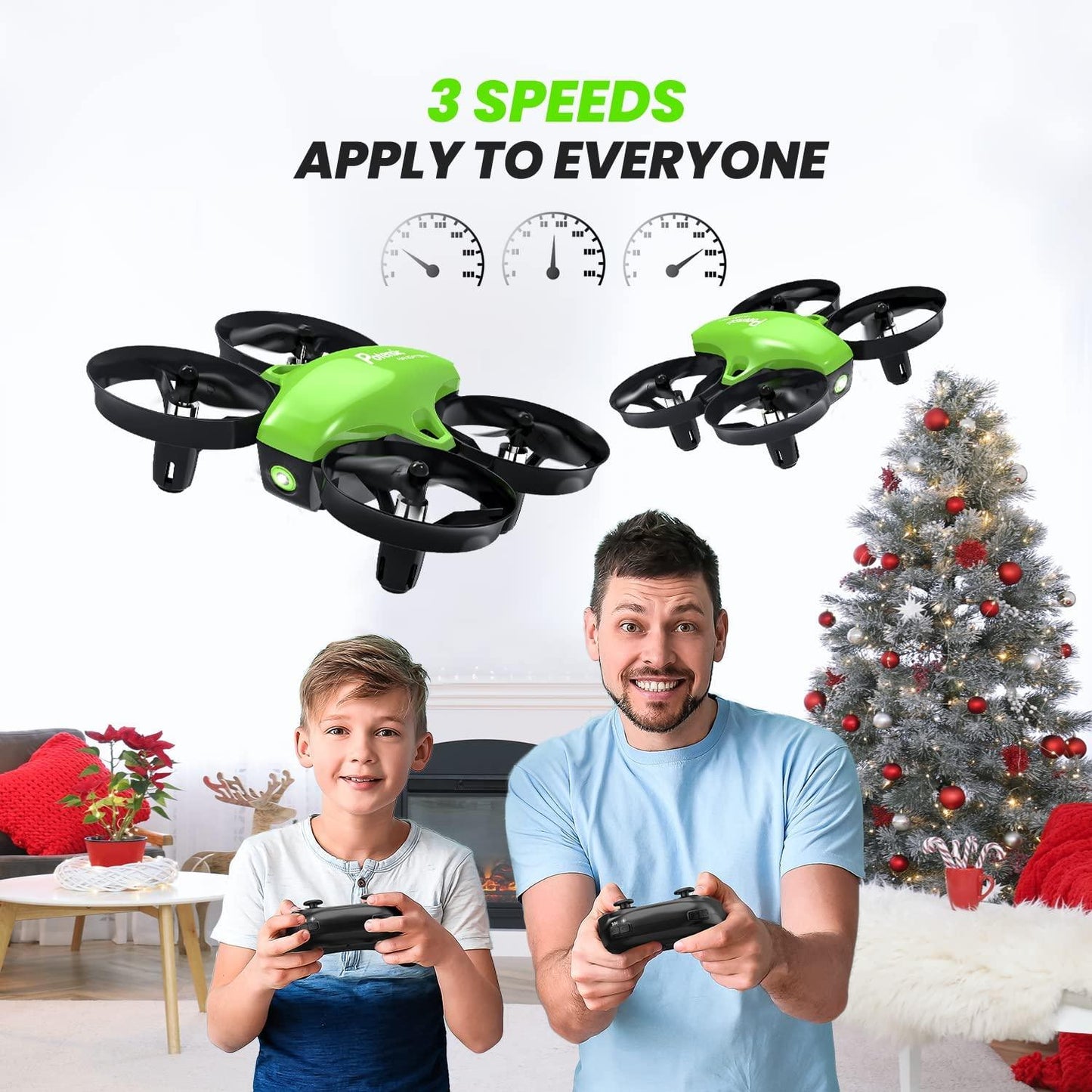 Potensic Upgraded A20 Mini Drone - Easy to Fly Even to Kids and Beginners, RC Helicopter Quadcopter with Auto Hovering, Headless Mode, 3 Batteries and Remote Control, Gift Choice for Boys and Girls - RCDrone