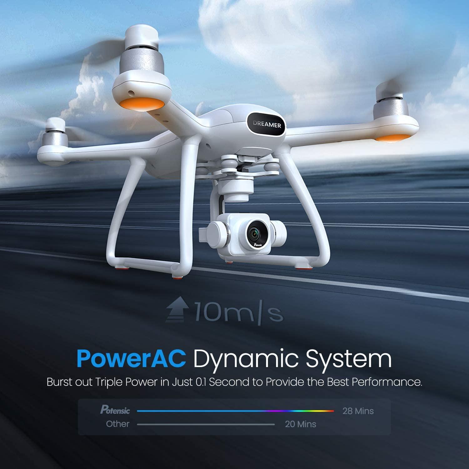 Potensic Dreamer Pro 4K HD Drone - with Camera for Adults, 3-Axis Gimb –  RCDrone