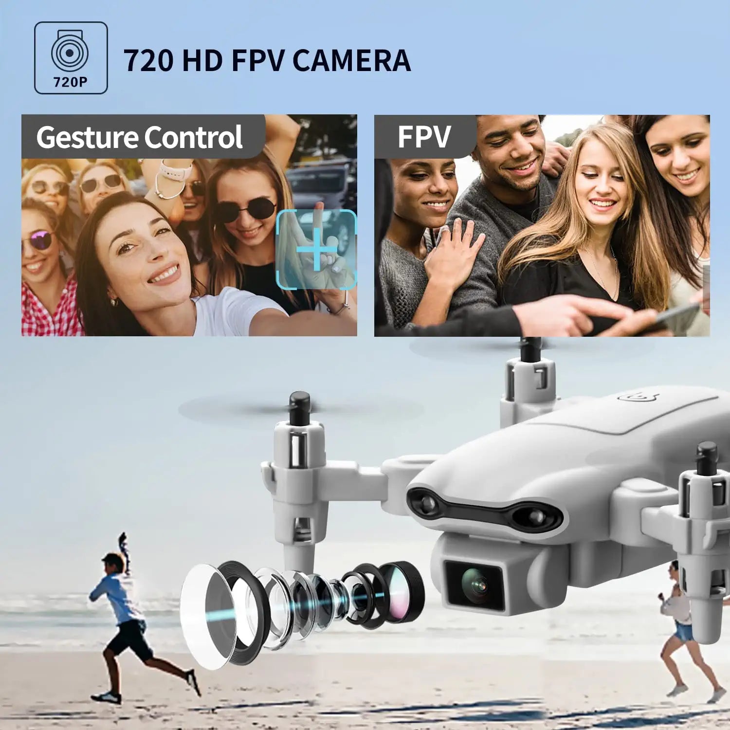 Drone with Camera for Kids Beginners Adults 1080P HD FPV Camera Remote  Control Helicopter Toys Gifts for Boys Girls Altitude Hold One Key Landing
