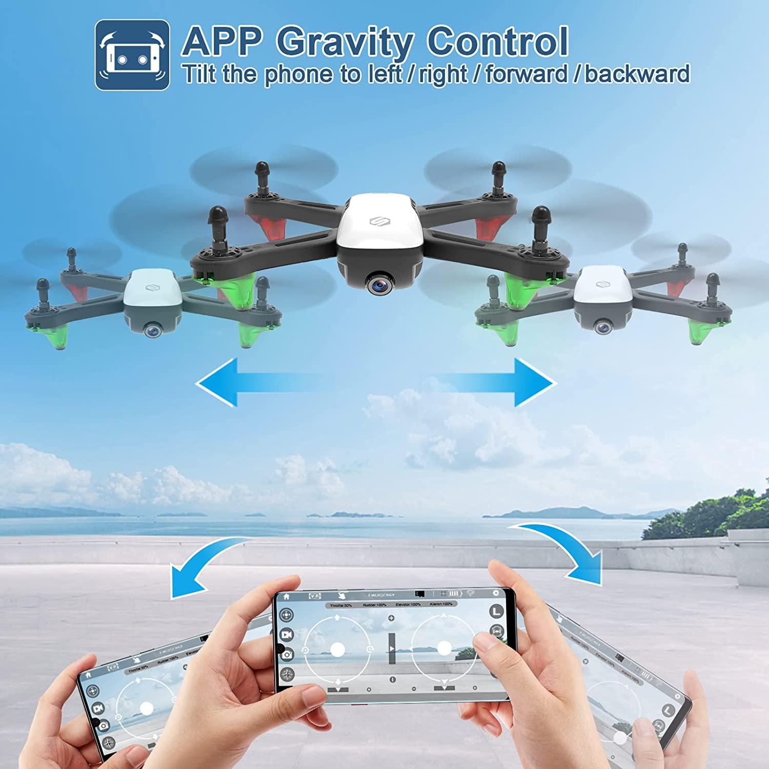 RC Quadcopter, modo sin cabeza Drone con cámara HD 1080p Control remoto  Quadcopter Drone (blanco)