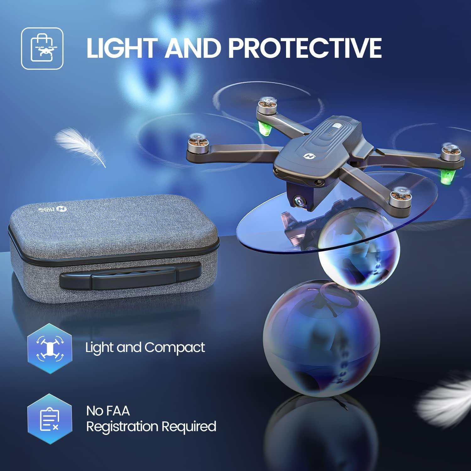 Holy Stone HS175D GPS Drone - with 4K HD Camera for Adults RC Quadcopter with Auto Return, Follow Me, Brushless Motor, Circle Fly, Waypoint Fly, Altitude Hold, Headless Mode, 46 Mins Long Flight Professional Camera Drone - RCDrone