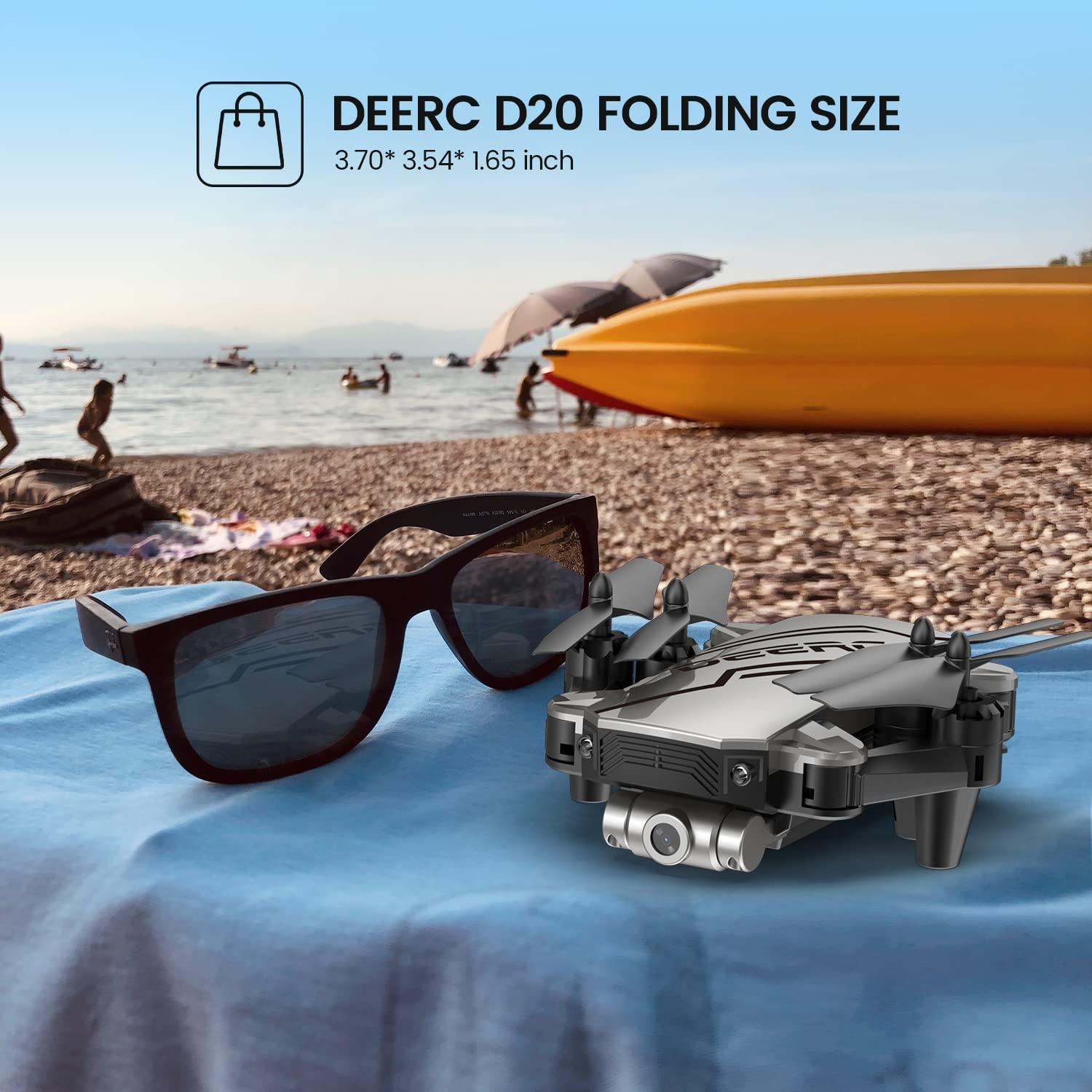 DEERC D20 Mini Drone - for Kids with 720P HD FPV Camera Remote Control Toys Gifts for Boys Girls with Altitude Hold, Headless Mode, One Key Start Speed Adjustment, 3D Flips 2 Batteries - RCDrone