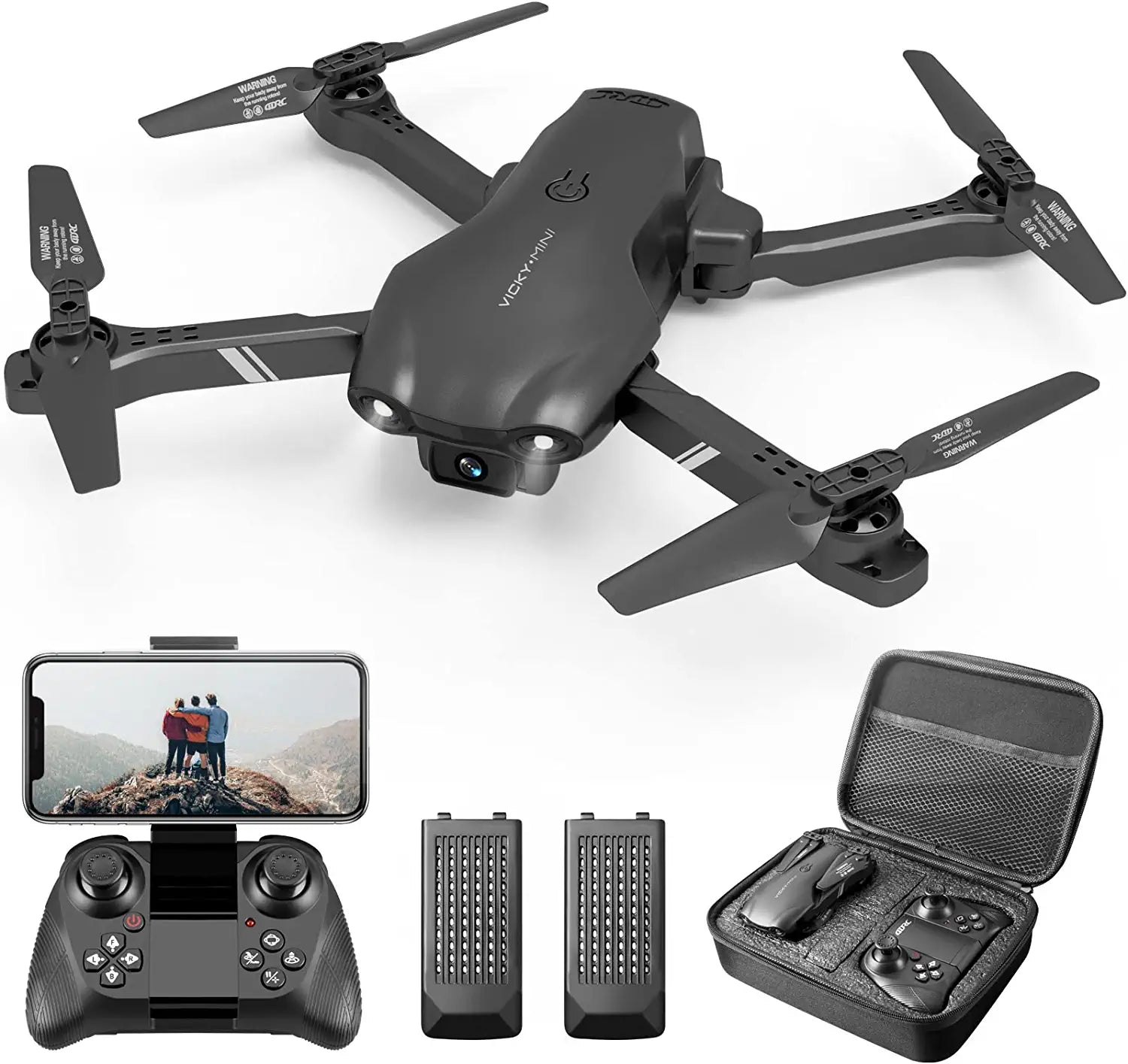 Dron con cámara para niños principiantes adultos 1080P HD FPV cámara  control remoto helicóptero juguetes regalos para niños niñas altitud  mantener una