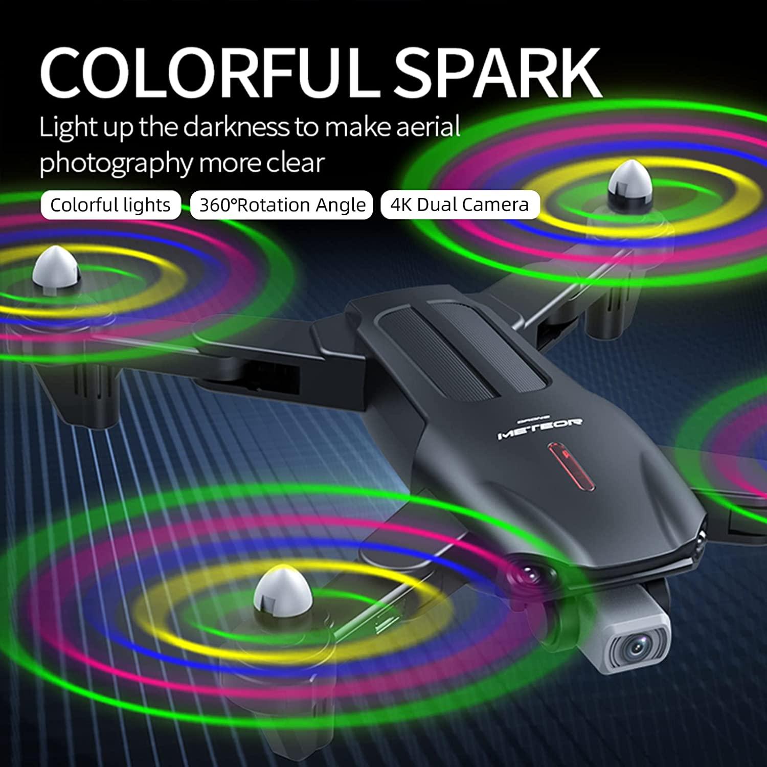 NiGHT LiONS TECH RC Drones for Kids Adults beginner with Camera 1080P,WiFi FPV Remote Control Quadcopter with RGB LED Lights,Optical flow,3D Flip,Headless Mode,One Key Start Mode,2 Battery - RCDrone