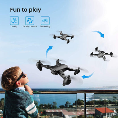 DRONEEYE 4DF6 Drone - with 1080P HD Camera for adults Kids,FPV Live Video RC Quadcopter for Beginners, 2 Batteries,Carrying Case, With Auto Hover,3D Flip,Headless Mode,One Key Start, Waypoint Fly - RCDrone
