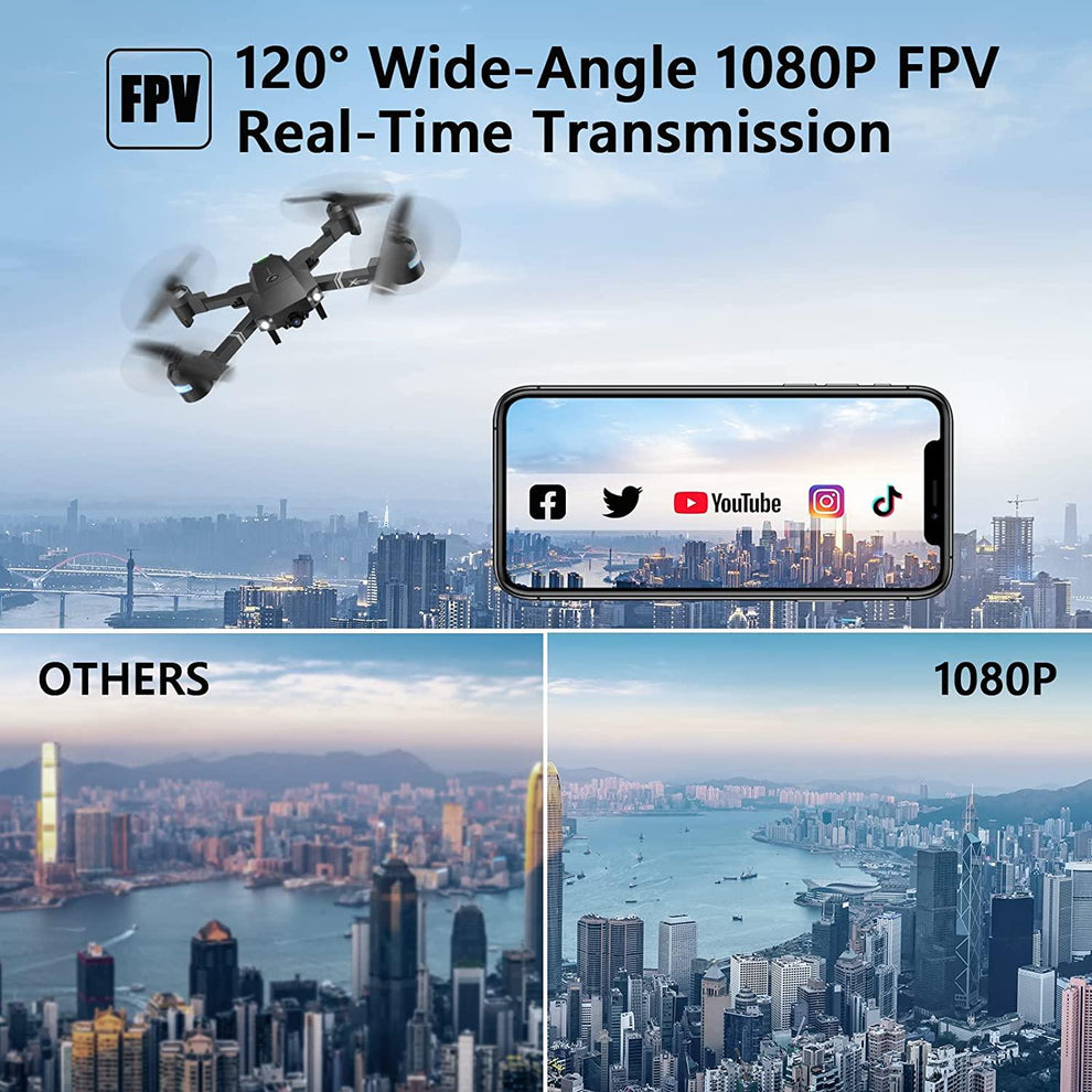 18 Inch Fpv ATTOP X-PACK 18 Camera Drone - 1080P FPV Drones with Carrying Case, Lo ...