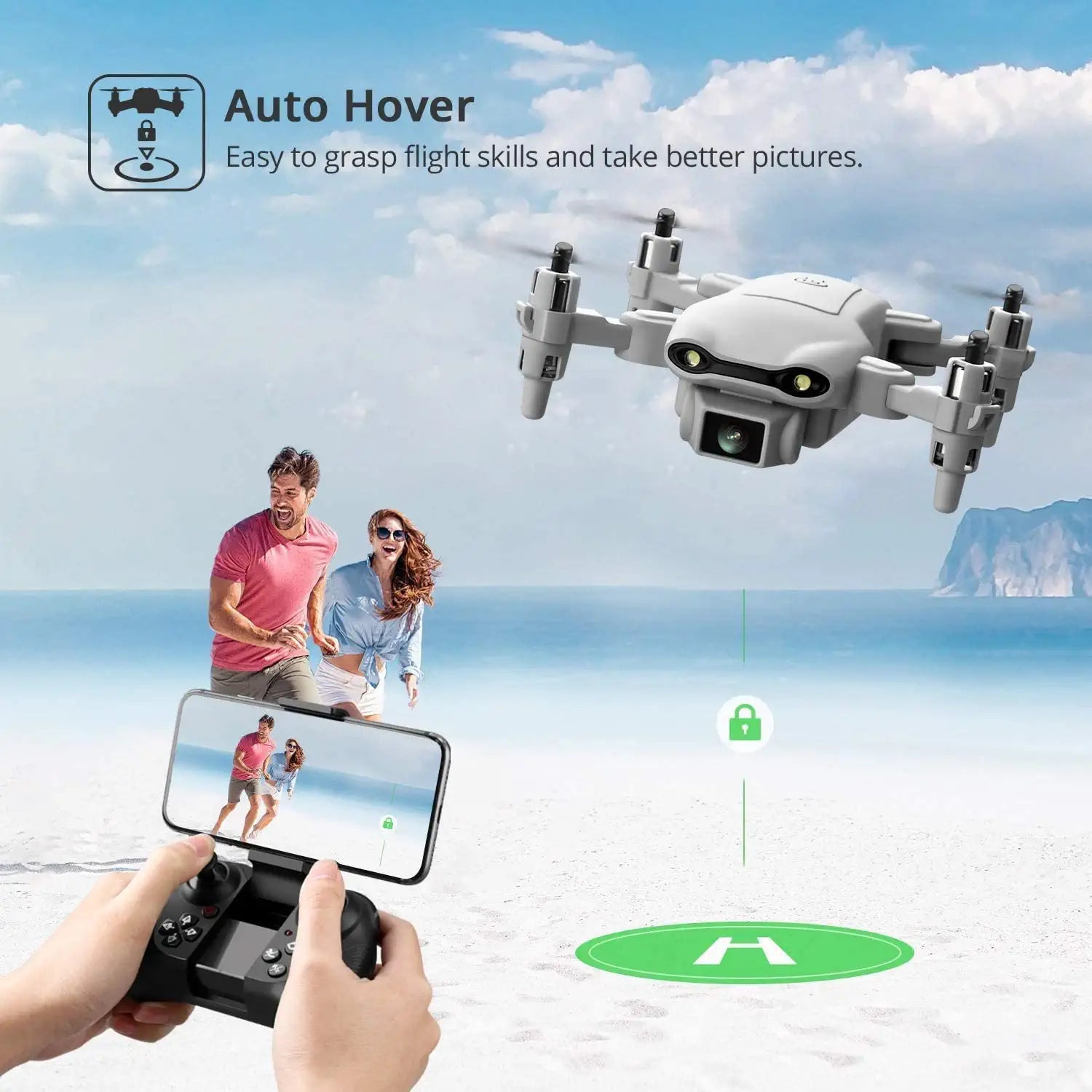 4DV2 Mini Drone with Camera for kids,Nano Portable Pocket Foldable RC  Quadcopter,Toys Gifts for Boys Girls,3D Flip,Altitude Hold,Headless