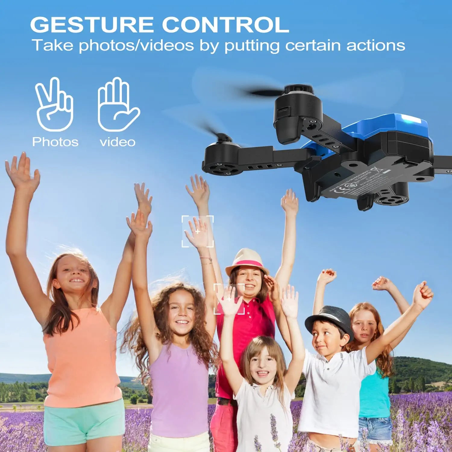 GGBOND G10 Drones - with Camera for Kids 1080P HD FPV,Mini RC Drone for Beginners with 3D Flips,Headless Mode,Voice Control,One Key Sart, Speed Adjust, Altitude Hold, 2 Batteries - RCDrone