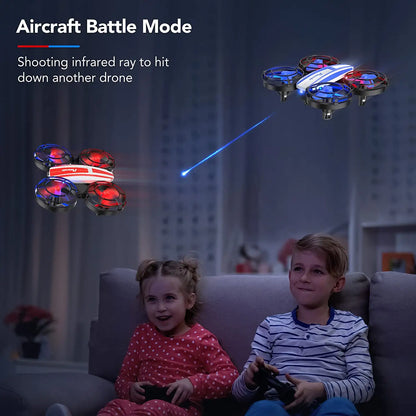 Potensic A21 Mini Drones - for Kids, 2 Pack IR Battle Drone with LED Lights, RC Quadcopter with 3D Flip, 3 Speeds, Headless Mode, Altitude Hold, Toy Gift for Boys Girls - RCDrone