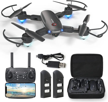LOPOM X11 GPS Drone - with 4K CameranDual Camera 5G WiFi FPV Auto Return Follow Me Foldable Drone 40mins Flight Time Headless - RCDrone