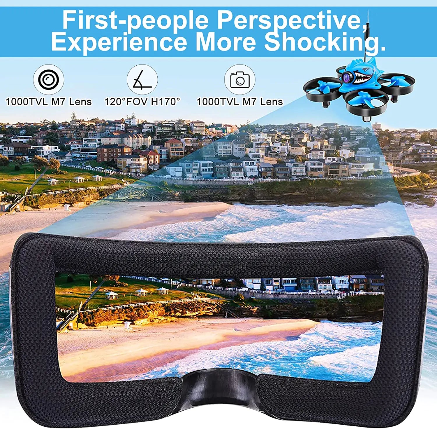 Achetez VR009 FPV Goggles Vidéo Casque 5.8g 40ch HD 3 '' Affichage 5,8 Ghz  Mini VR VR Pour FPV RC Quadcopter Drone de Chine