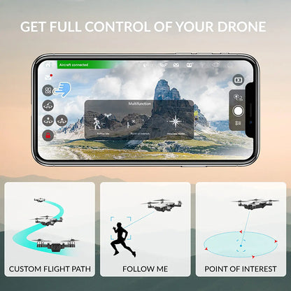 Contixo F30 Drone - for Kids & Adults WiFi 4K HD UHD Camera and GPS, FPV Quadcopter for Beginners, Foldable mini drone, Brushless Motor, Follow Me, Two Batteries and Carrying Case Included Professional Camera Drone - RCDrone
