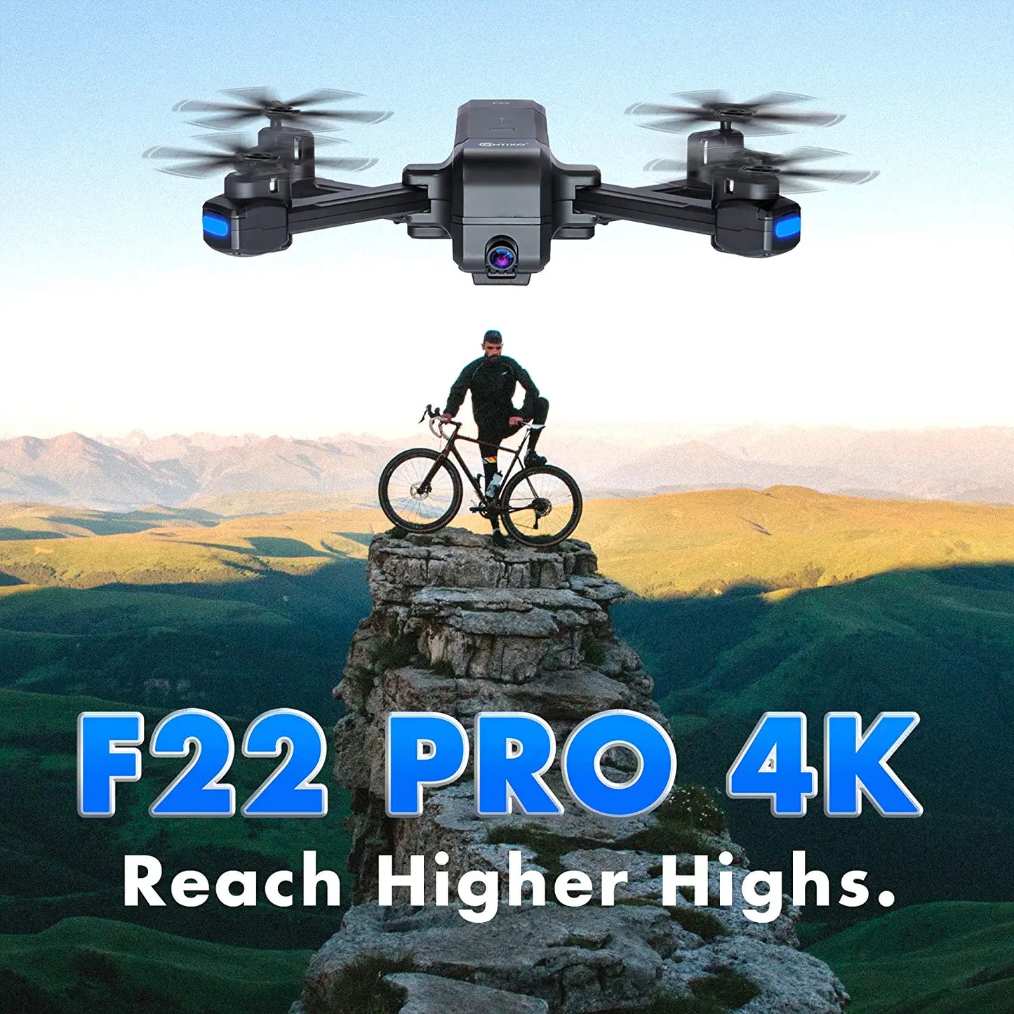 Contixo F22 FPV Drone - with Camera for Adults, Kids, Beginners - 2.4G RC Quadcopter with 4K HD FHD Camera - Gesture Control, Custom Flight Path, WiFi, GPS Auto Hover Return Home, Follow Me, Carrying Case Professional Camera Drone - RCDrone