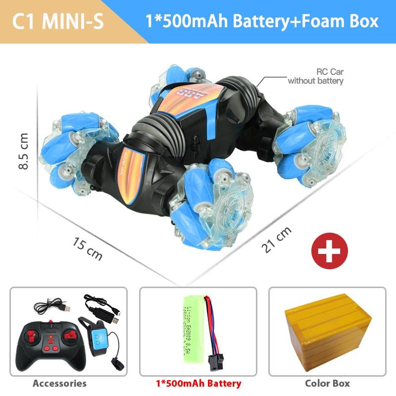 ZWN 1:12 / 1:16 4WD RC Car Radio Gesture Induction Music Light Stunt Remote Control Car off-Road Control Boys Toys for Children - RCDrone