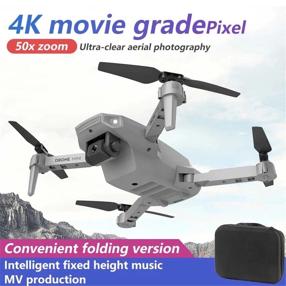 Drone E88 - Mini Drone con cámara con lente gran angular dual 4K HD ...