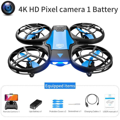 4DRC V8 Mini Drone - 4K 1080P HD Wide Angle Camera WiFi FPVDrone Height Keep Foldable Quadcopter Toy Gift - RCDrone