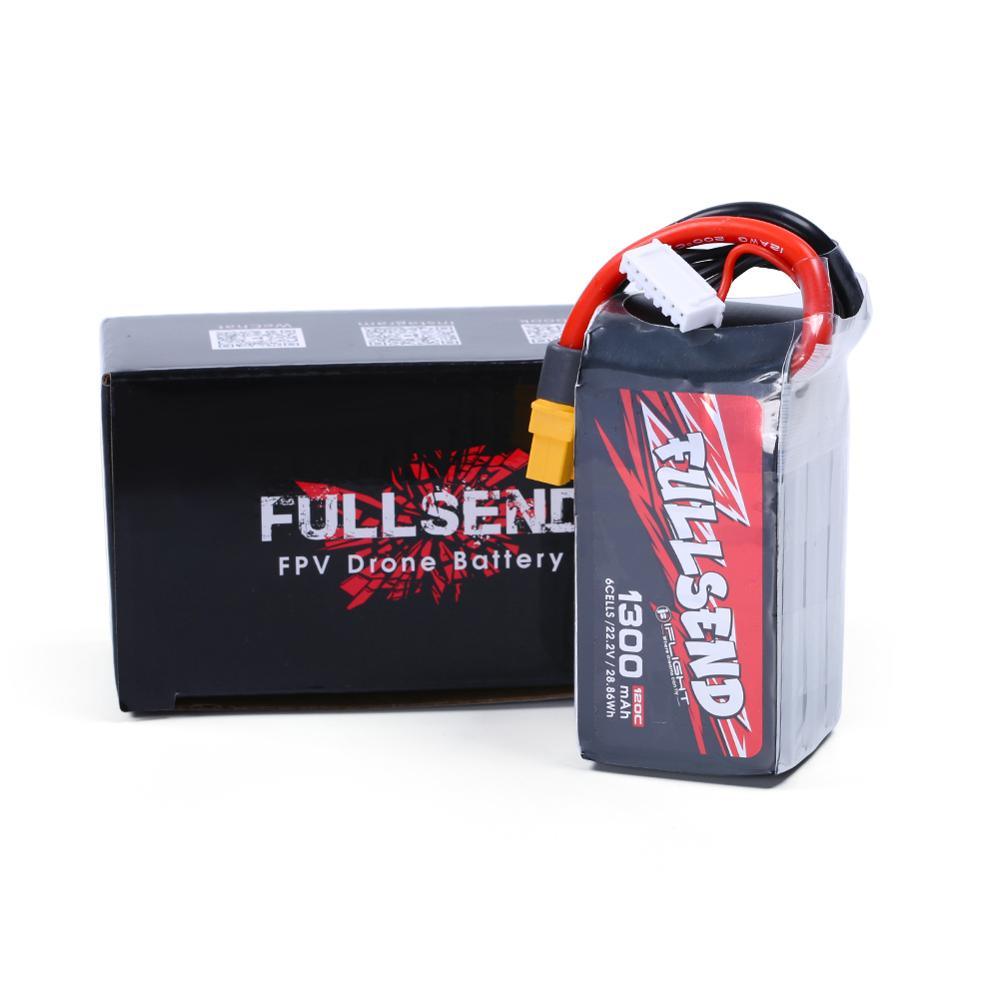 iFlight FULLSEND 4S 14.8V 1300mAh Battery - 120C Lipo FPV Battery with XT60H Connector for FPV drone part - RCDrone