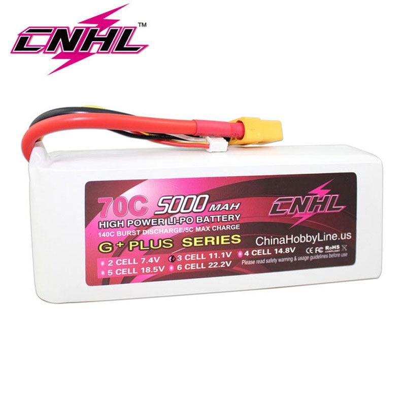 CNHL Lipo Battery For FPV Drone - 3S 4S 6S 11.1V 14.8V 22.2V 5000mAh 70C G+PLUS With XT90 Plug For RC Car Boat Airplane Helicopter - RCDrone