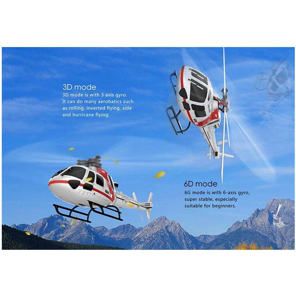 WLtoys XK K123 AS350 RC Helicopter - 6CH Brushless Scale 3D6G System RC Helicopter RTF Upgrade V931 Gift Toy With 2 batteries - RCDrone