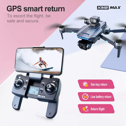 K918 Max - profesional Obstacle Avoidance dron 4K HD ESC Dual Camera drone GPS WiFi Photography RC Quadcopter mini drone - RCDrone